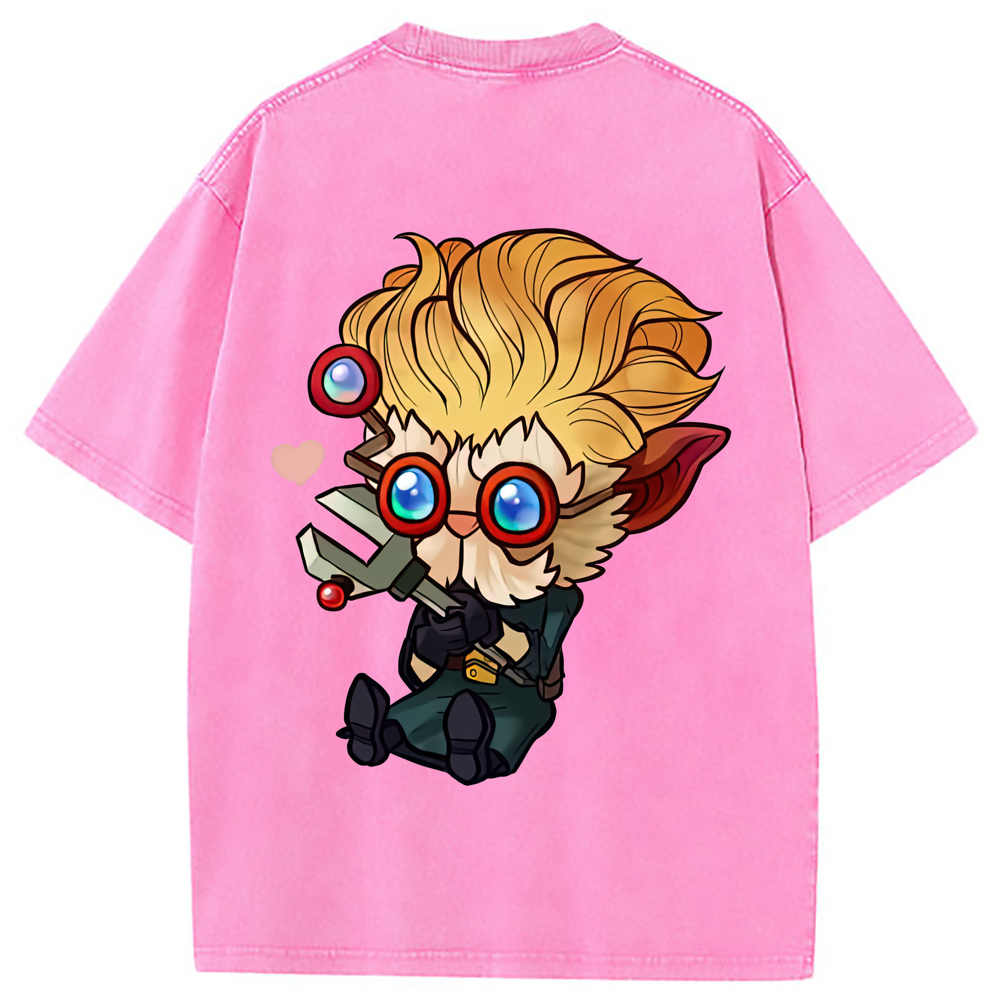 （画像用） リーグ・オブ・レジェンド League of Legends LOL 綿100% ヴィンテージ風 半袖Tシャツ（背面プリント）